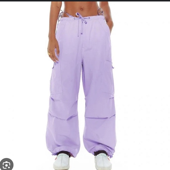 Jaded London Pants - Jaded London Lilac Parachute Pants